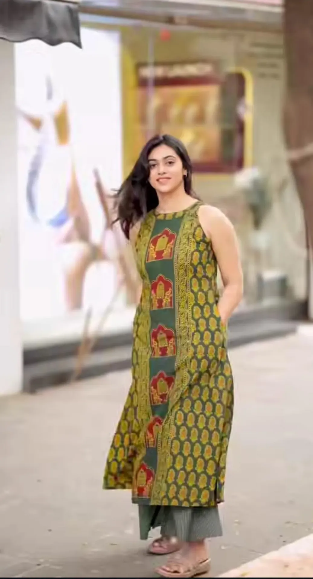 Women Cotton Printed Kurta Palazzo Set