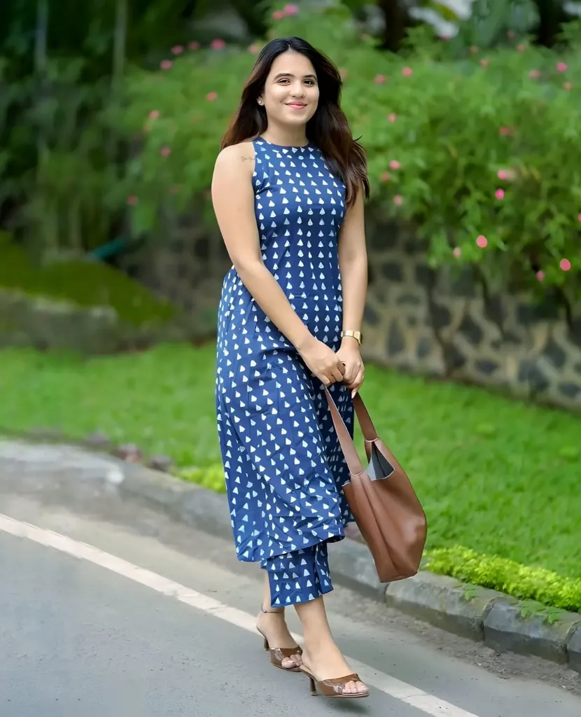 Women Cotton Printed Kurta Palazzo Set