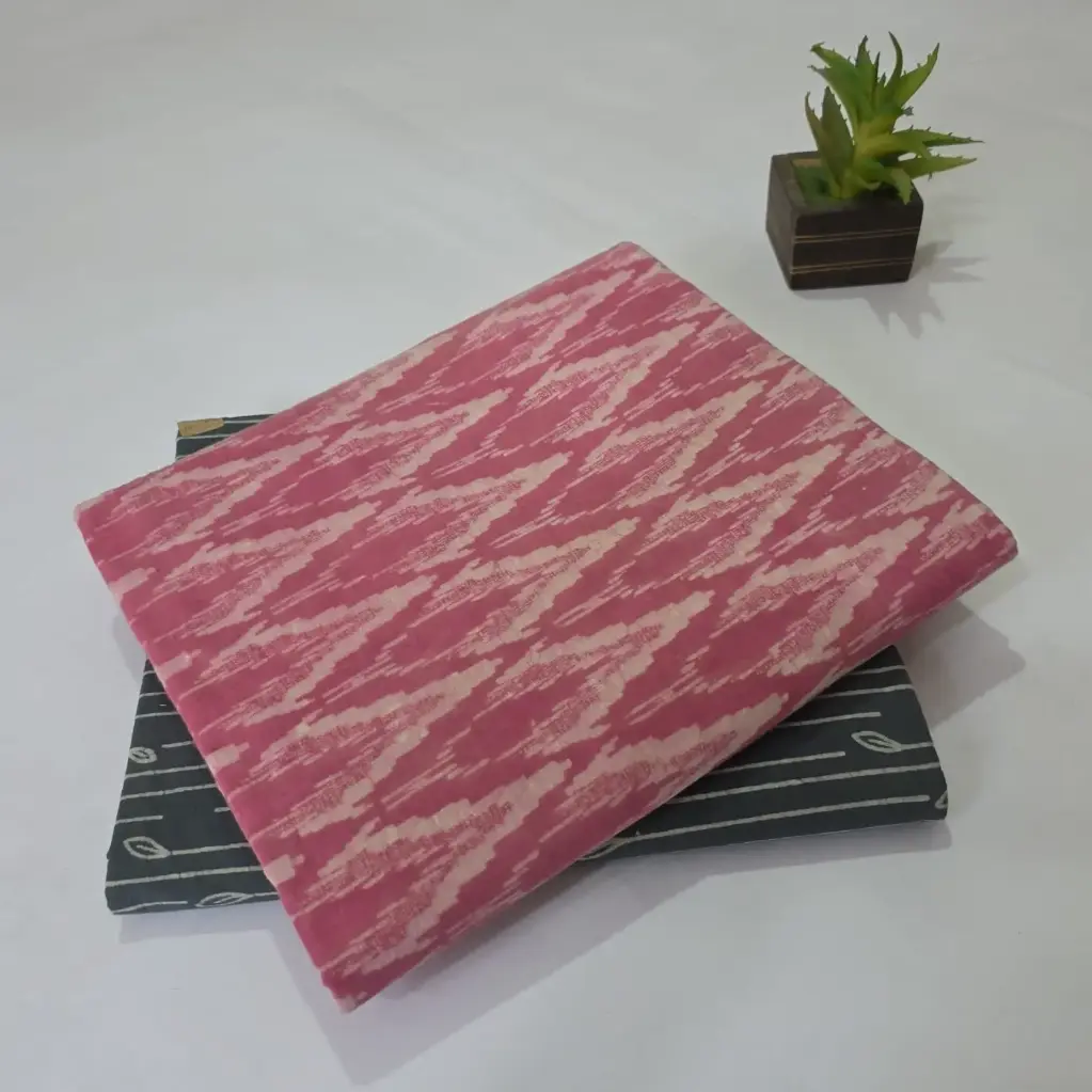 Hand Block Print Cotton Suit Fabric Combo (5m, 2 Pc Set)