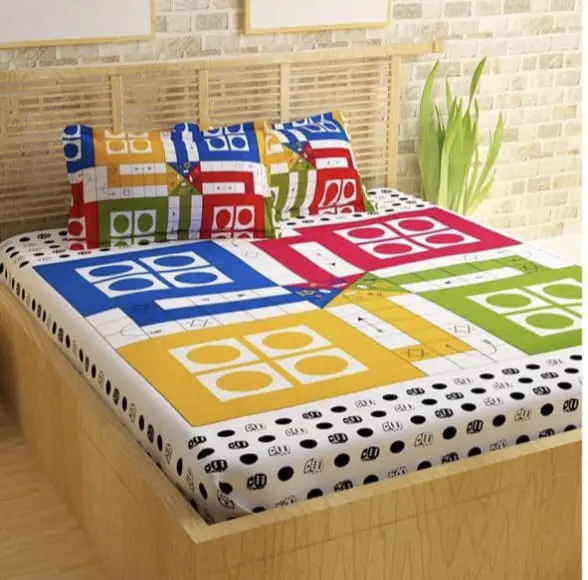 Premium Cotton Block Printed Double Bed Bedsheet Set | 100% Pure Cotton | 90×100 Inches with 2 Pillow Covers | Soft & Lightweight