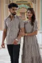 Traditional Bagru Hand Block Printed Cotton Long Dress | Front Open One Piece with Wooden Buttons