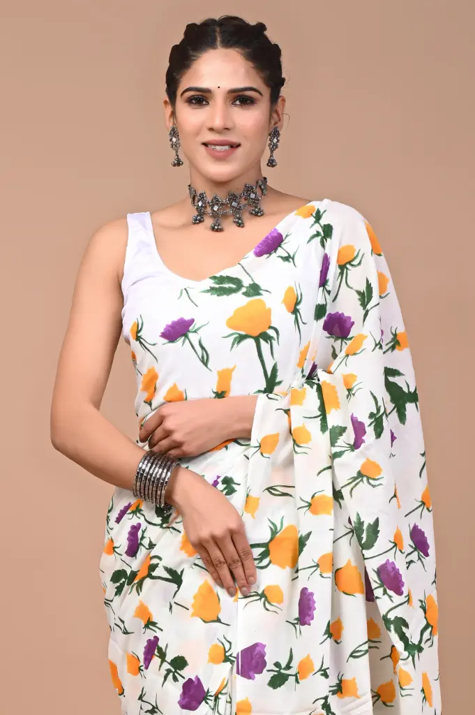 Pure Cotton Saree – Soft, Breathable & Everyday Comfort