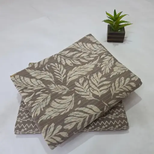 Hand Block Print Cotton Suit Fabric Combo (5m, 2 Pc Set)