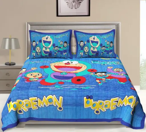 Premium Cotton Block Printed Double Bed Bedsheet Set | 100% Pure Cotton | 90×100 Inches with 2 Pillow Covers | Soft & Lightweight